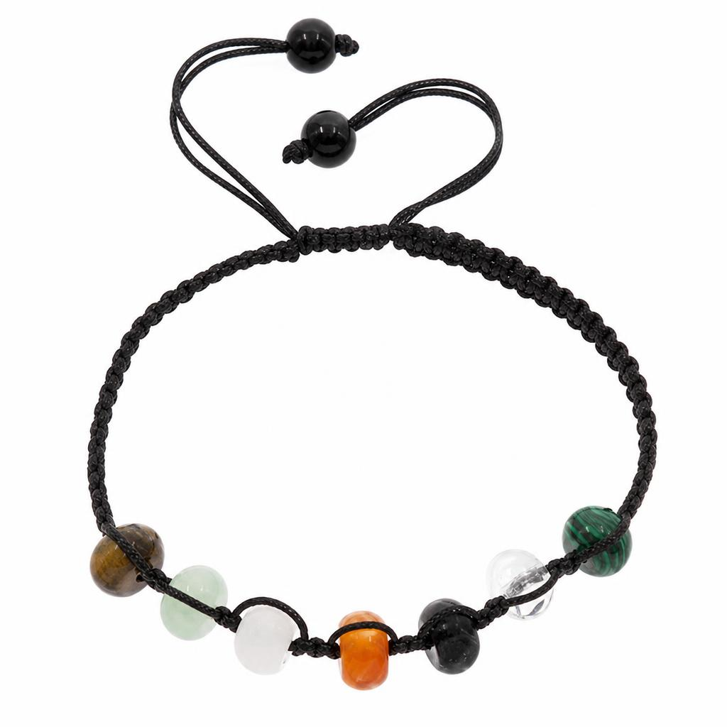 Gemstone Woven Ball Bracelets