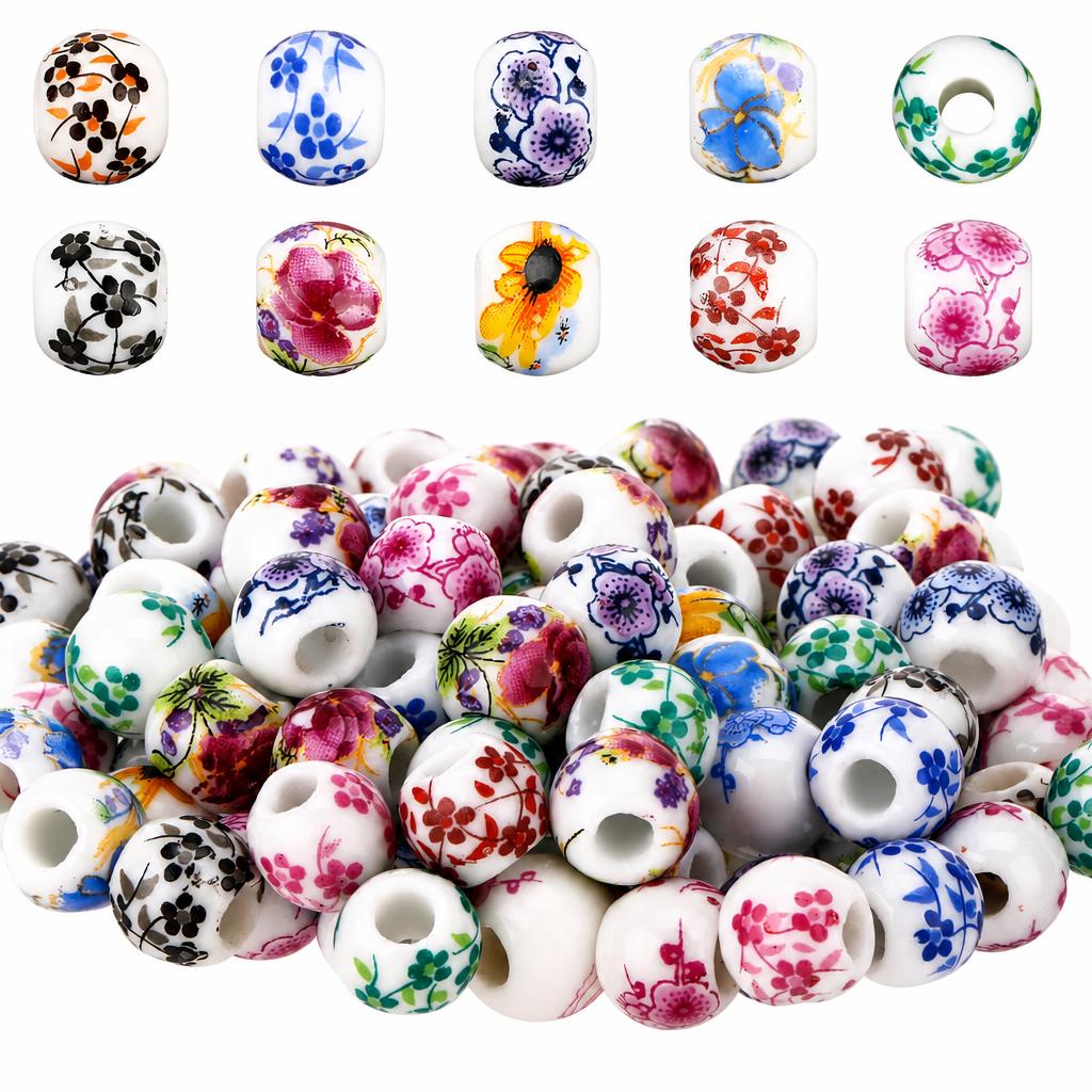 Decal Porcelain Beads