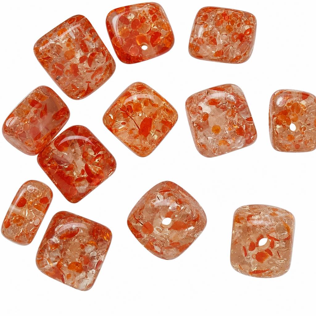 Ice Flake Acrylic Beads