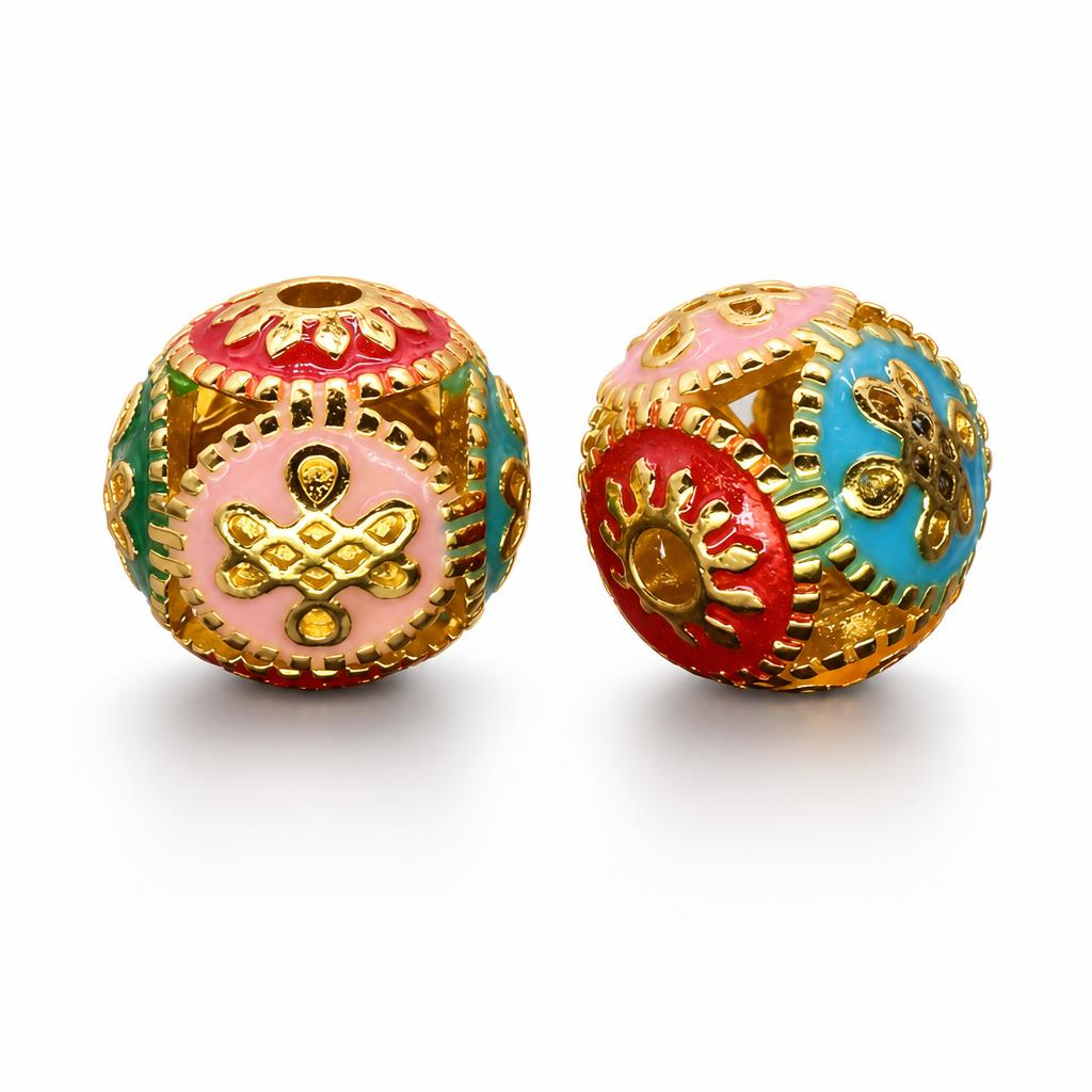 Enamel Zinc Alloy Beads