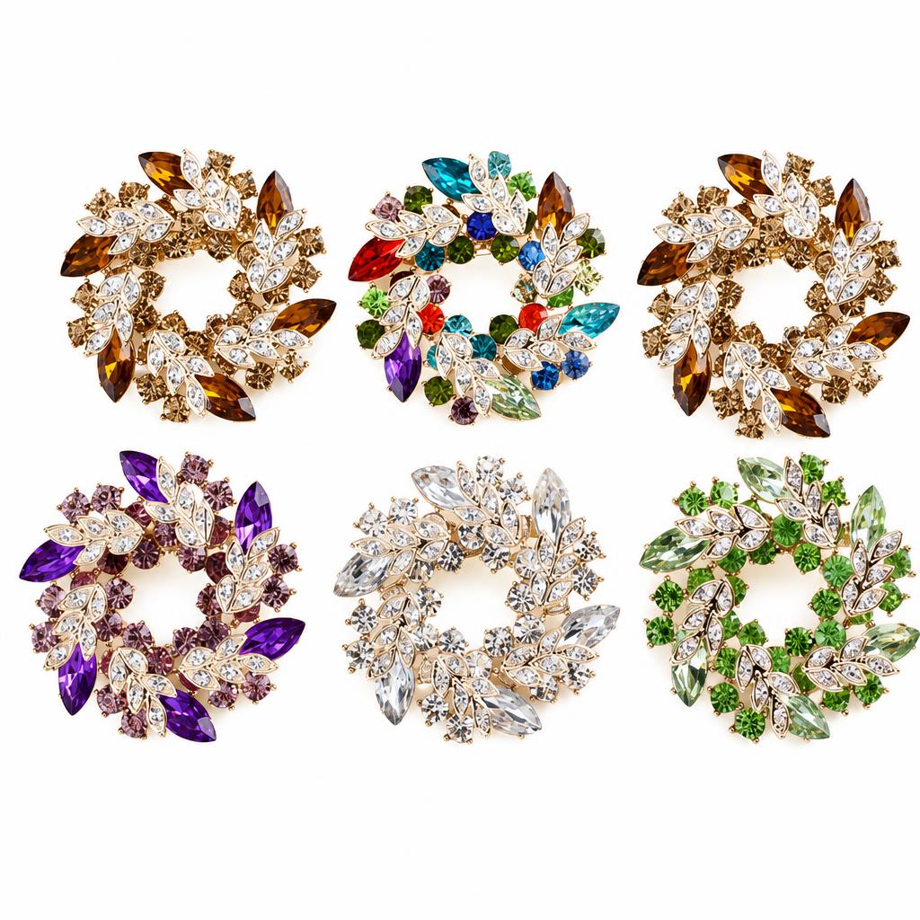 Rhinestone Zinc Alloy Brooch