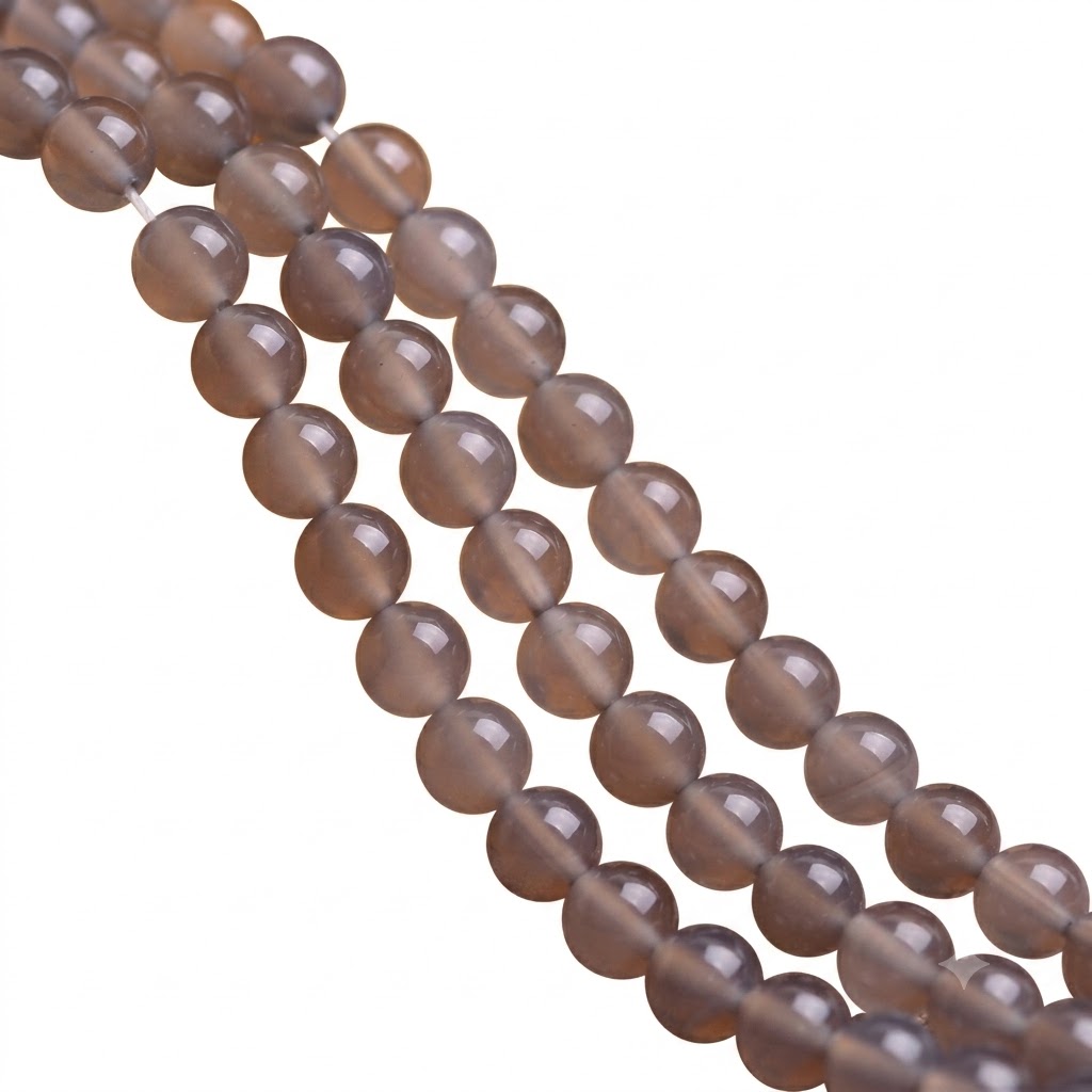 Natural Grey Agate Beads