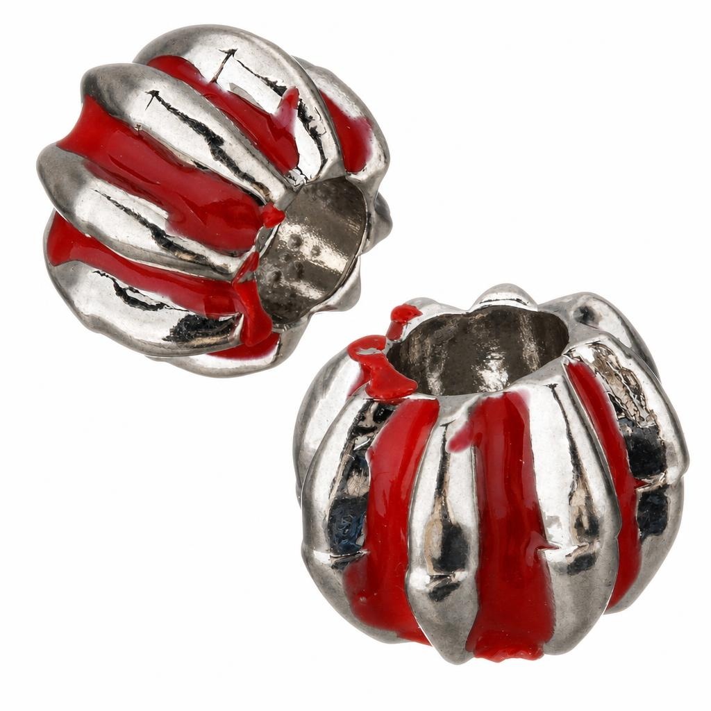 Enamel Brass European Beads