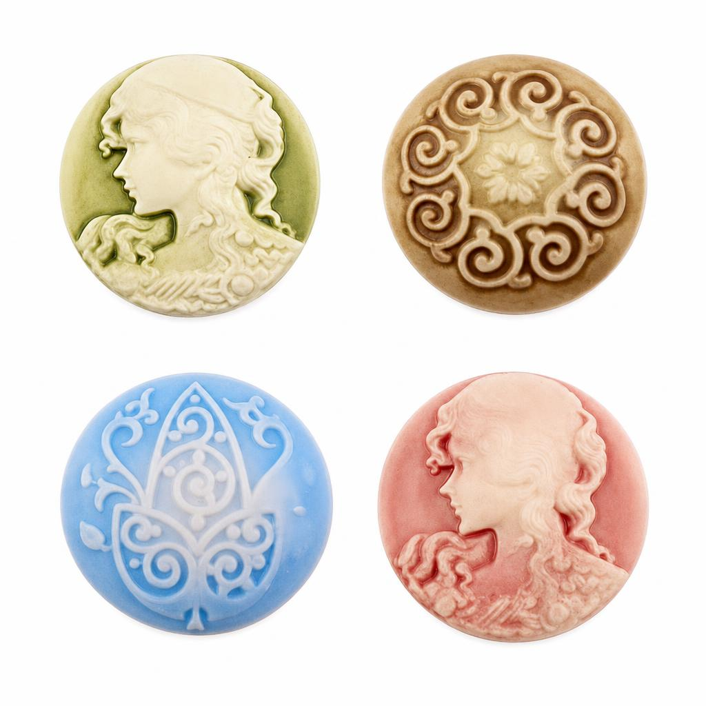 Uniform Color Cameo Resin Cabochon