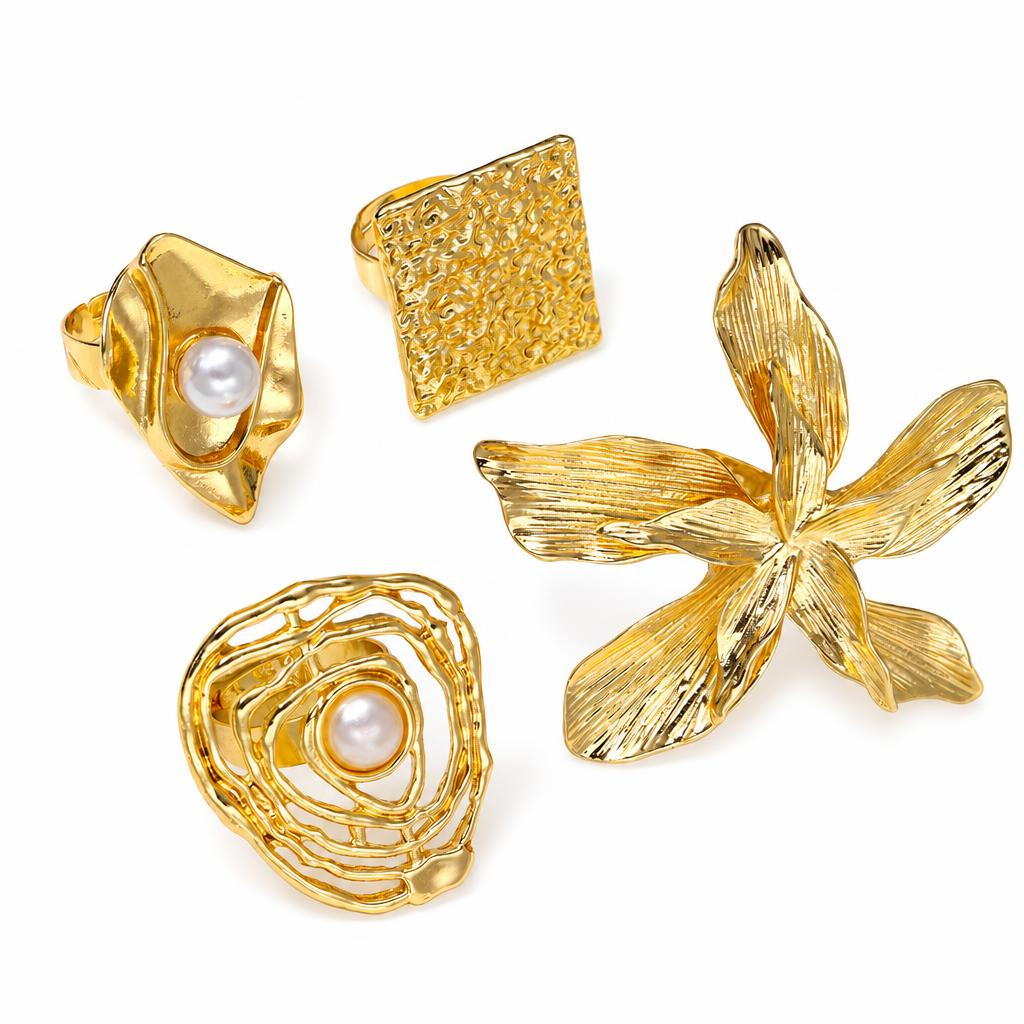 Bague en plastique perle en alliage de zinc