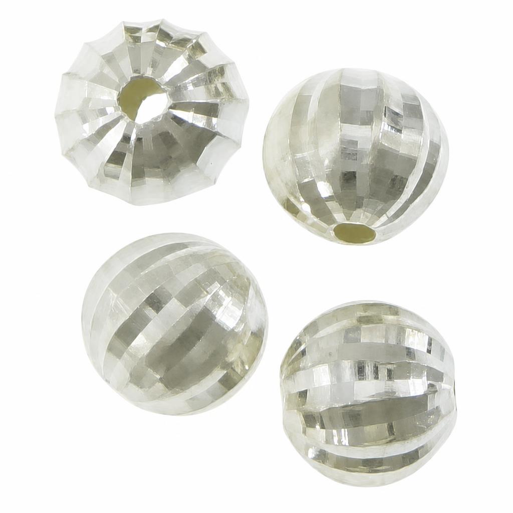 Sterling Silver Diamond Cut Beads