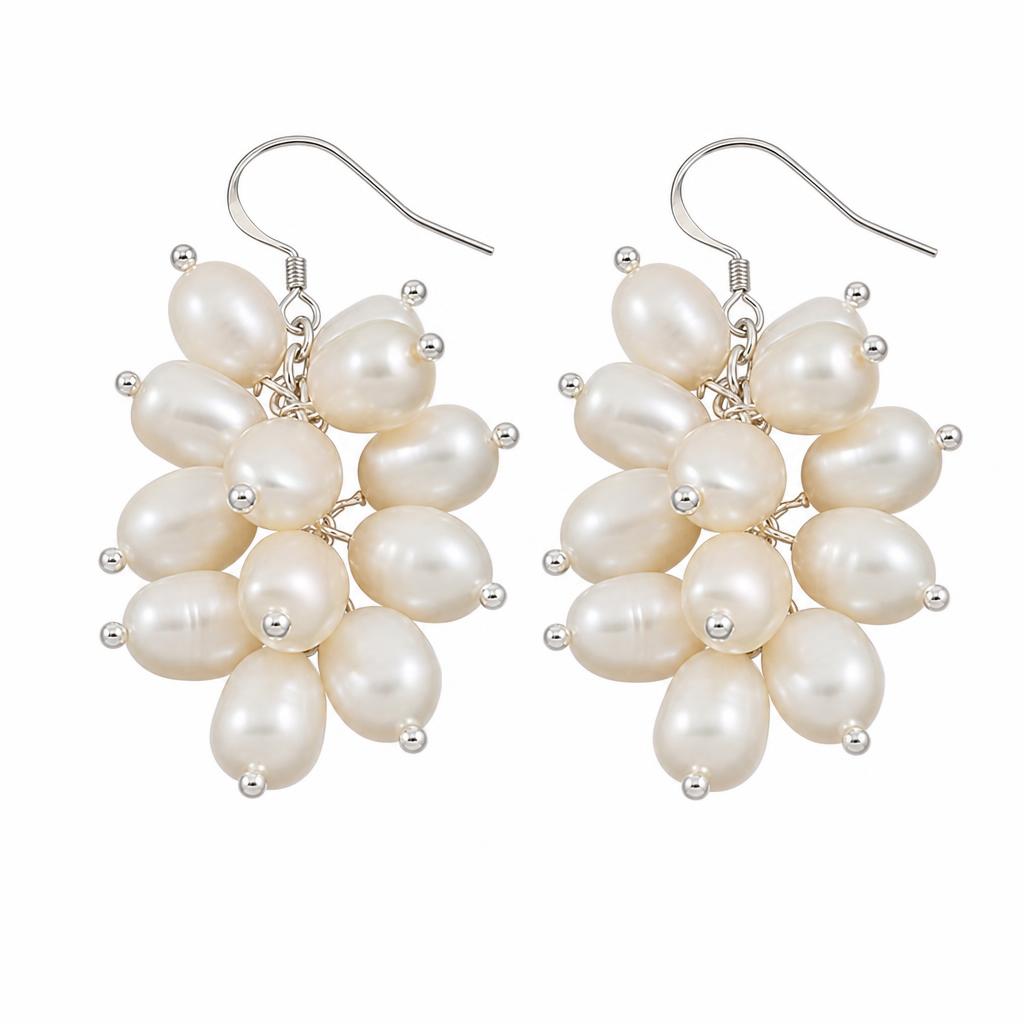 Freshwater Pearl Cluster Earrings