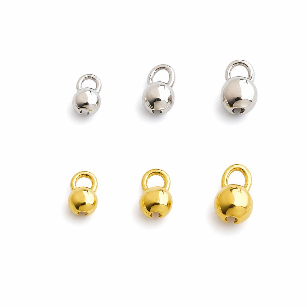 Argent sterling perle pointe 