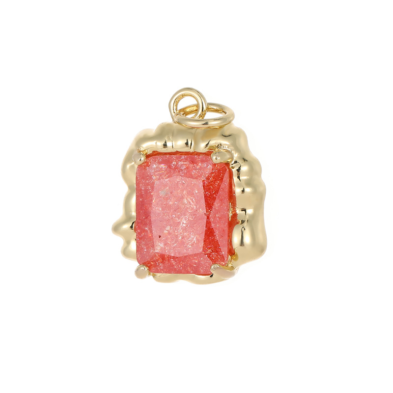 Cubic Zirconia Brass Beads
