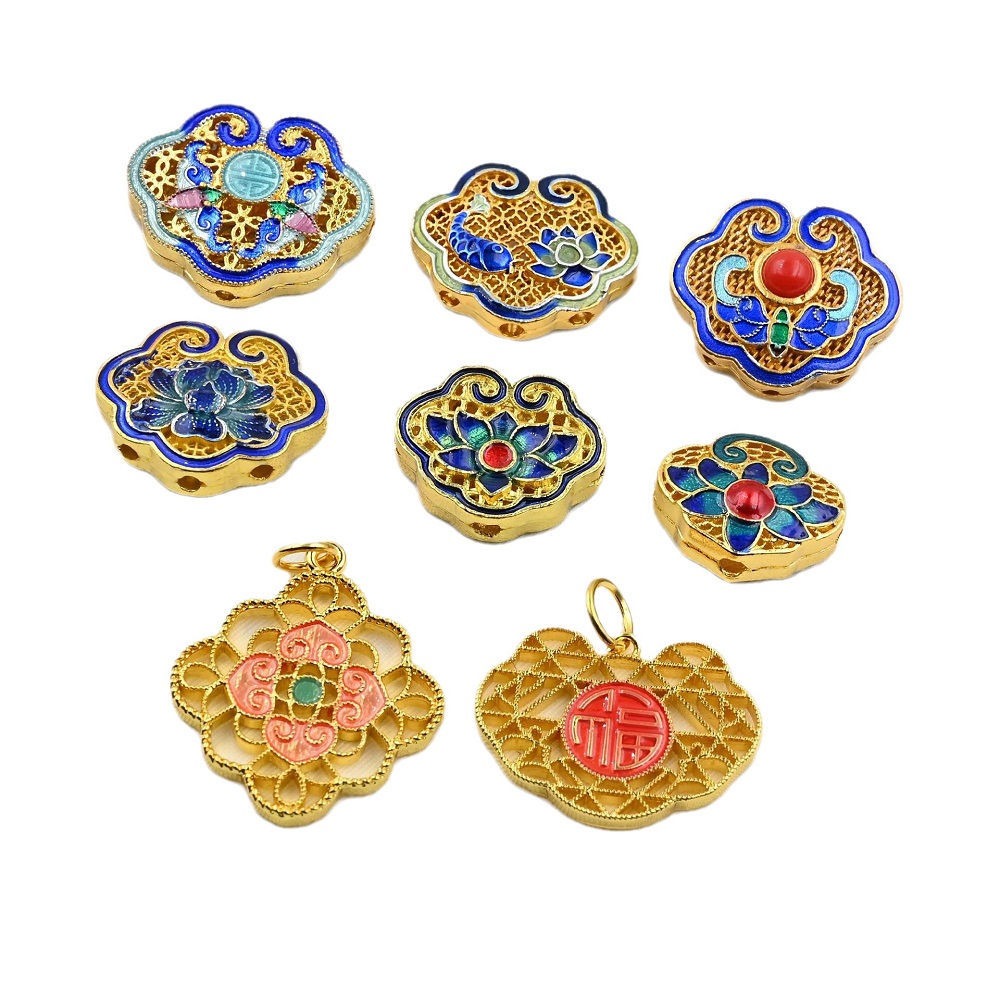 Enamel Brass Beads