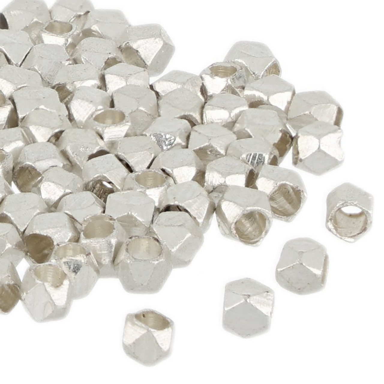 Sterling Silver Faceted Beads