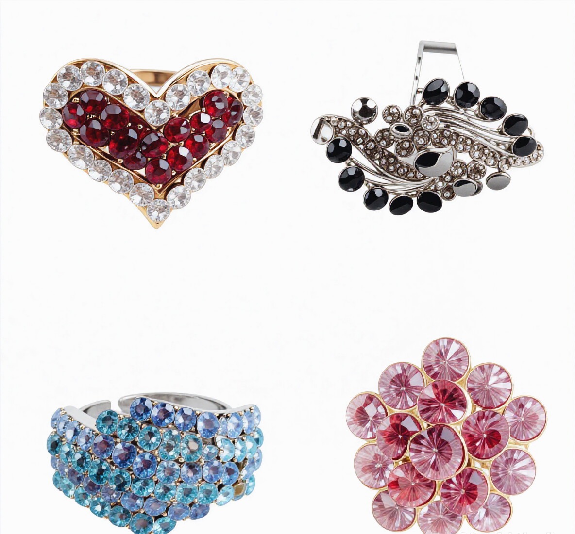 Bagues pavé strass
