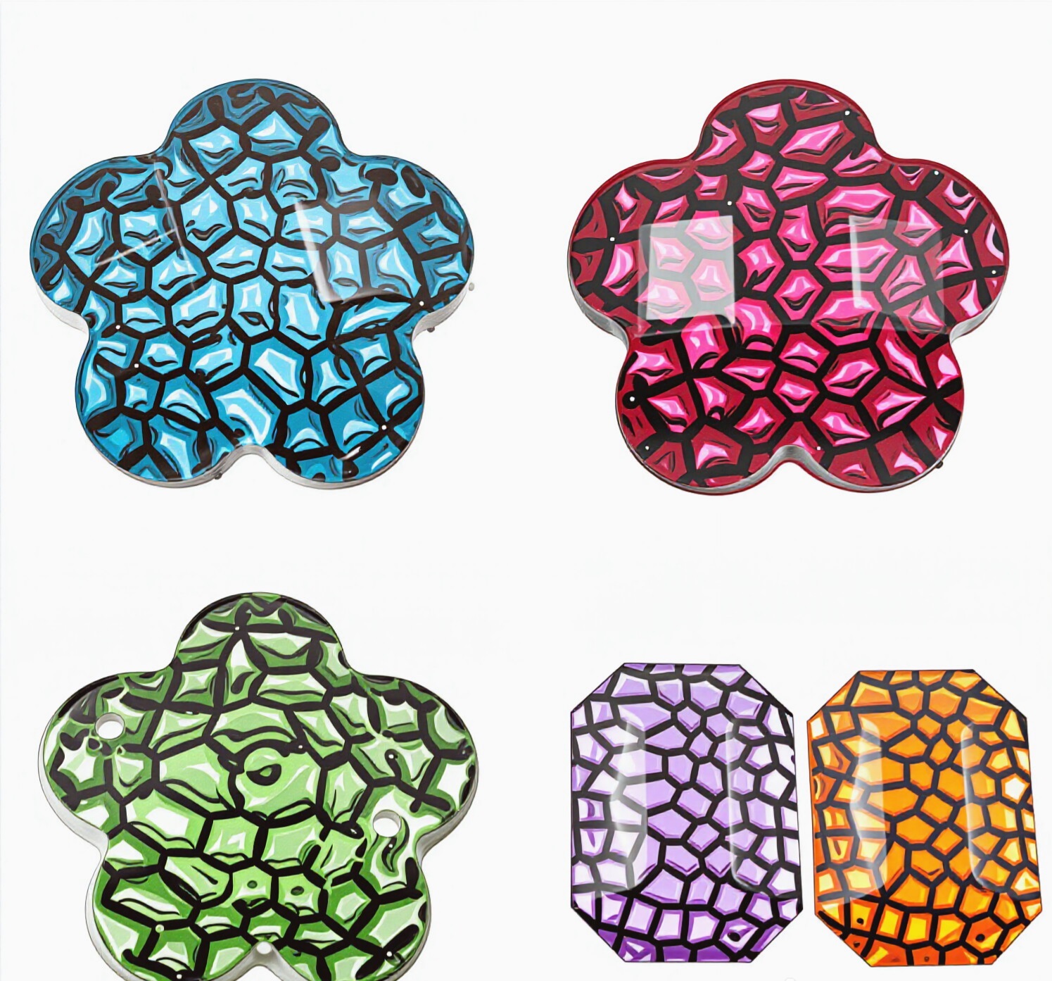 Snakeskin Style Resin Cabochon