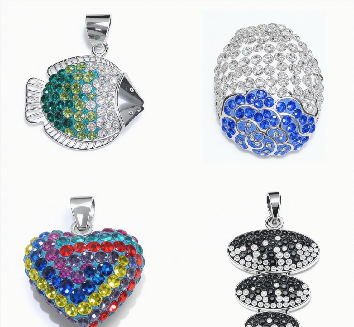 CRYSTALLIZED™Â® Crystal Sterling Silver Pendants