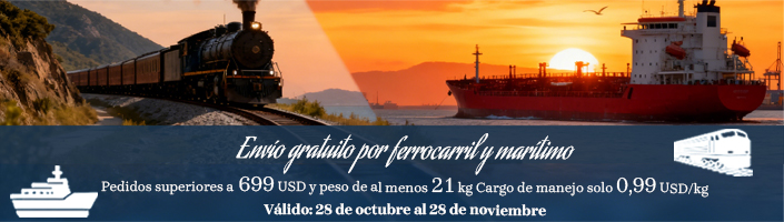 Envío gratuito por ferrocarril y marítimo‌