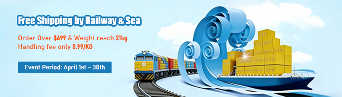 Free Shipping by Railway & Sea