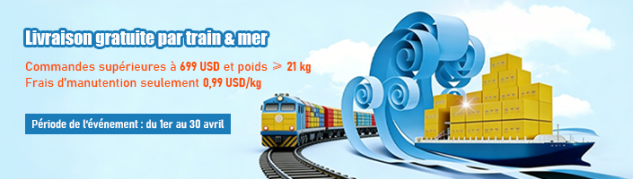 Livraison gratuite par train & mer‌