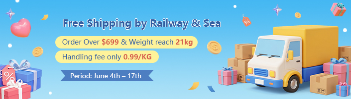 Free Shipping by Railway & Sea