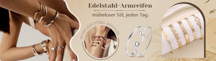 Edelstahl-Armreifen — müheloser Stil, jeden Tag.