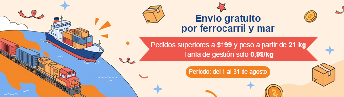 Envío gratuito por ferrocarril y mar  