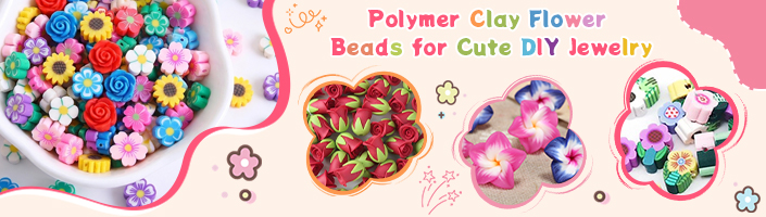 Polymer Clay Flower Beads for Cute DIY Jewelry