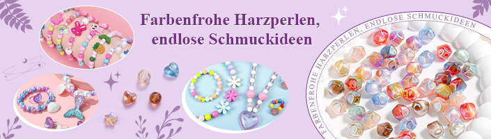 Farbenfrohe Harzperlen, endlose Schmuckideen