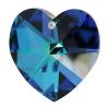 CRYSTALLIZED™6202#/6228pendentifs coeur cristal, CRYSTALLIZED™, facettes, Cristal héliotrope Vendu par sac