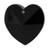 CRYSTALLIZED™6202#/6228pendentifs coeur cristal, CRYSTALLIZED™, facettes, noir Vendu par sac