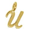 Zinc Alloy Alphabet Pendants, Letter U Approx 