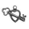 Zinc Alloy Heart Pendants, plated cadmium free Approx 3.5mm, Approx 