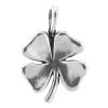 Pendentif trèfle en argent sterling, argent sterling 925, Trèfle à quatre feuilles, Placage, plus de couleurs à choisir Environ 3.5mm, Vendu par PC