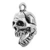 Zinc Alloy Skull Pendants, plated nickel, lead & cadmium free Approx 3.5mm 