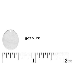 Sterling Silber Tag, 925 Sterling Silber, oval, plattiert, keine, 16.2x13mm, verkauft von PC