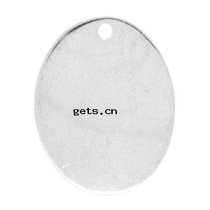 Sterling Silber Tag, 925 Sterling Silber, oval, plattiert, keine, 16.2x13mm, verkauft von PC