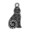 Pendentifs animaux en argent, argent sterling 925, chat, Placage, plus de couleurs à choisir Environ 3.5mm, Vendu par PC