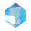 CRYSTALLIZED™ 5328 Crystal Xilion Bicone Bead, CRYSTALLIZED™, faceted, Aquamarine AB2X, 4mm 