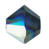 CRYSTALLIZED™ 5328 Crystal Xilion Bicone Bead, CRYSTALLIZED™, faceted, Dark Indigo AB, 4mm 