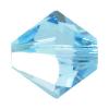 CRYSTALLIZED™ 5328 Crystal Xilion Bicone Bead, CRYSTALLIZED™, faceted, Aquamarine AB, 6mm 